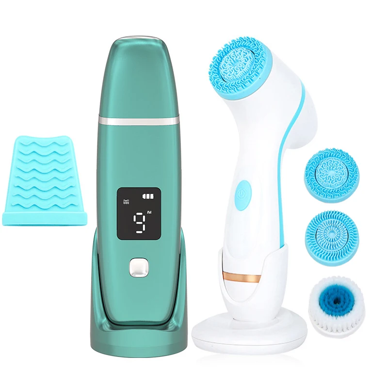 

NEW Ultrasonic Vibration Face Cleaning Skin Scrubber Deep Cleaner Facial Brush Silica Blackhead Removal Exfoliator Skin Care