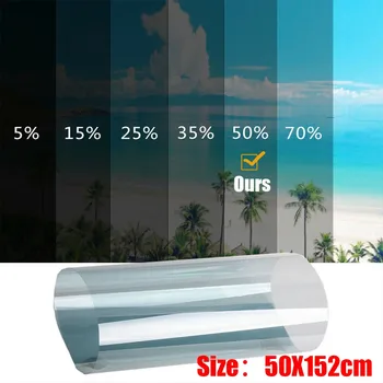 152cmx50cm Car VLT20%-75% Casement Photochromic Film Solar Protection Tint Build Film Sheet Auto Foils Sticker