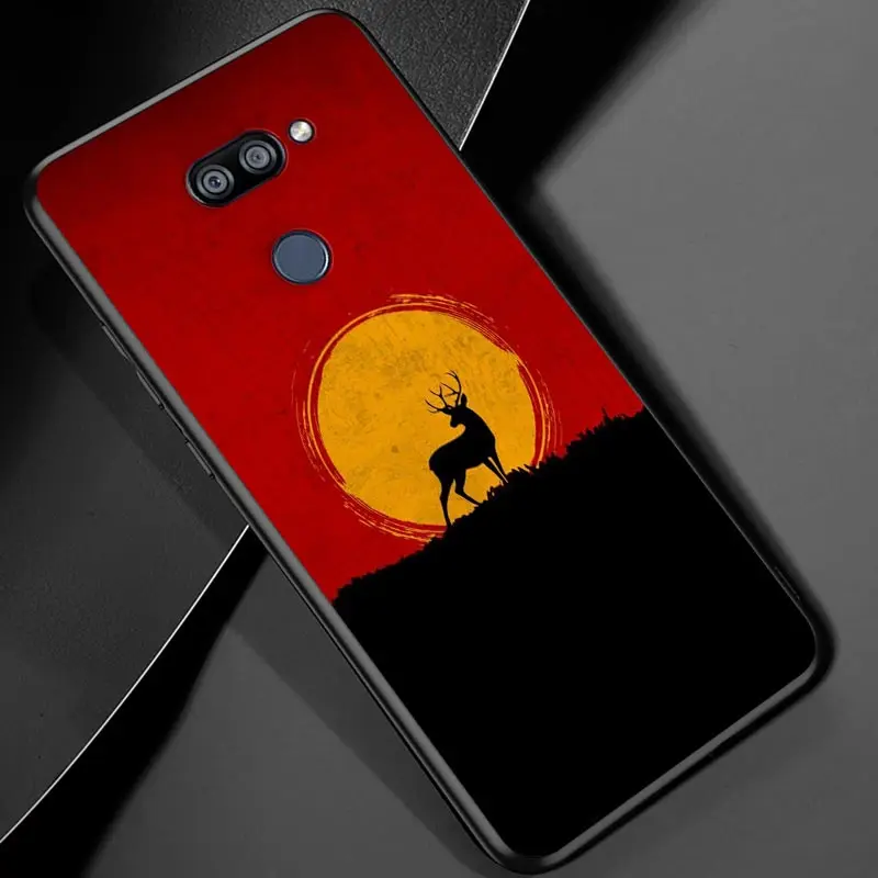 

Cute animal elk For LG K22 K71 K61 K51S K41S K30 K20 K50S K40S Q60 V60 V50 V40 V35 V30 G8 ThinQ Black Phone Case