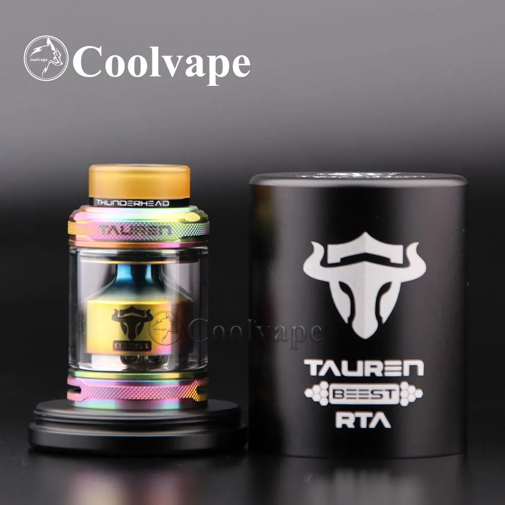 Coolvape 100% оригинальный Tauren Rta атомайзер емкостью 2 мл/4 5 мл MTL rta бак с 810 PEI Single/ Dual Vape vs