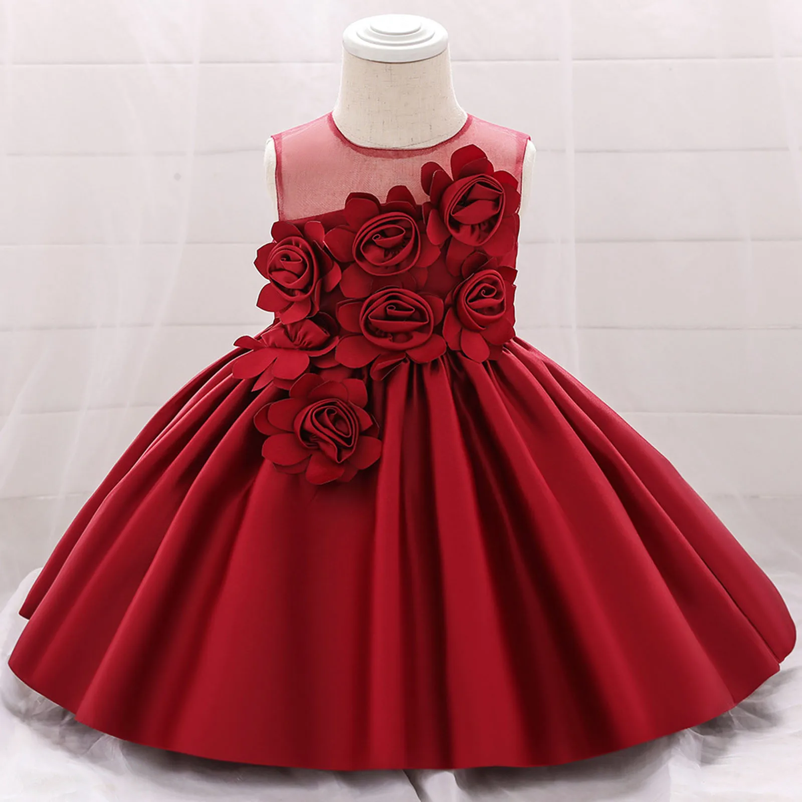

Baby Dresses Baby Girl Christening Gowns Flower Girl Dress Toddlers Clothing Princess Wedding Party Flower Girl's Clothes