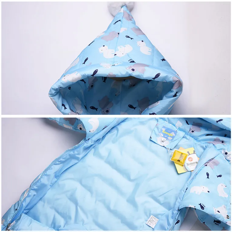 Зимние пальто для новорожденных верхняя одежда модные парки с капюшоном Orangemom