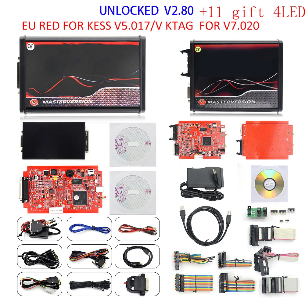 Новый V2.80 для KESS Ktag K тег V7.020 ESS V2.53 V2 V5.017 SW V2.25 v2.80 2 53 мастер ЭБУ чип инструмент