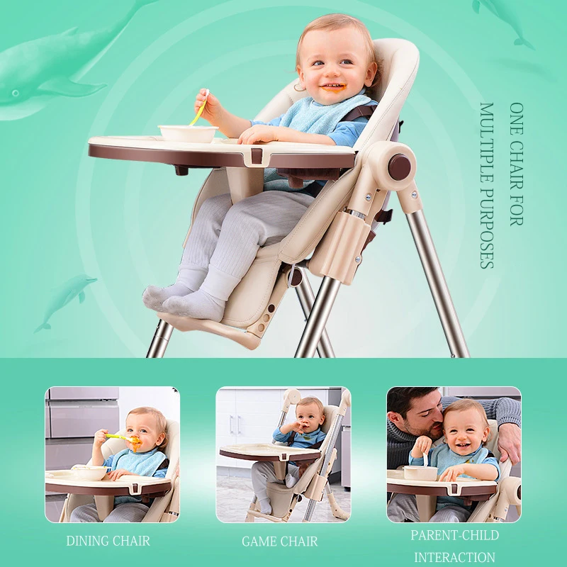 

2020 Baby Highchair shipping authentic portable baby seat baby dinner table multifunction adjustable folding chairs for children