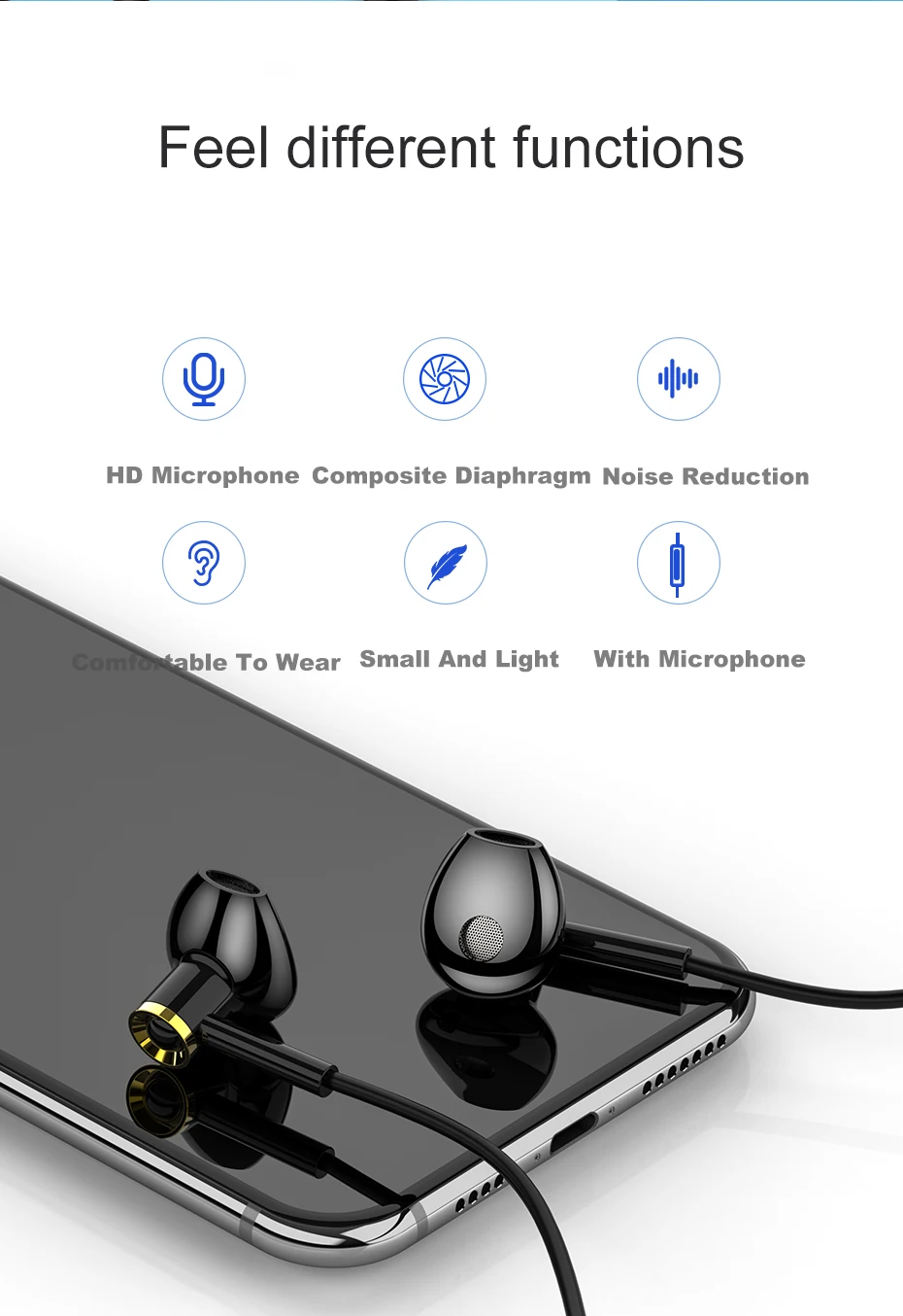 HOCO 3,5 мм наушники с супер басами для Xiaomi huawei samsung Earbudz наушники с микрофоном игровая гарнитура