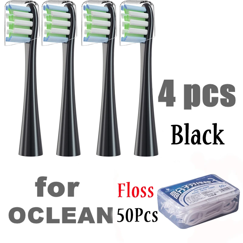 Replacement For Oclean X/X PRO/F1 Toothbrush Heads DuPont Soft Bristle Sonic Electric Tooth Brush Clean Nozzle Floss Gift enlarge