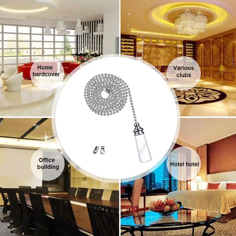 

Light Switch Pull Cord String Metal Lighting Accessories Light Chain Baseball-Shaped Bathroom Ceiling Switch Glass Fan Pendant
