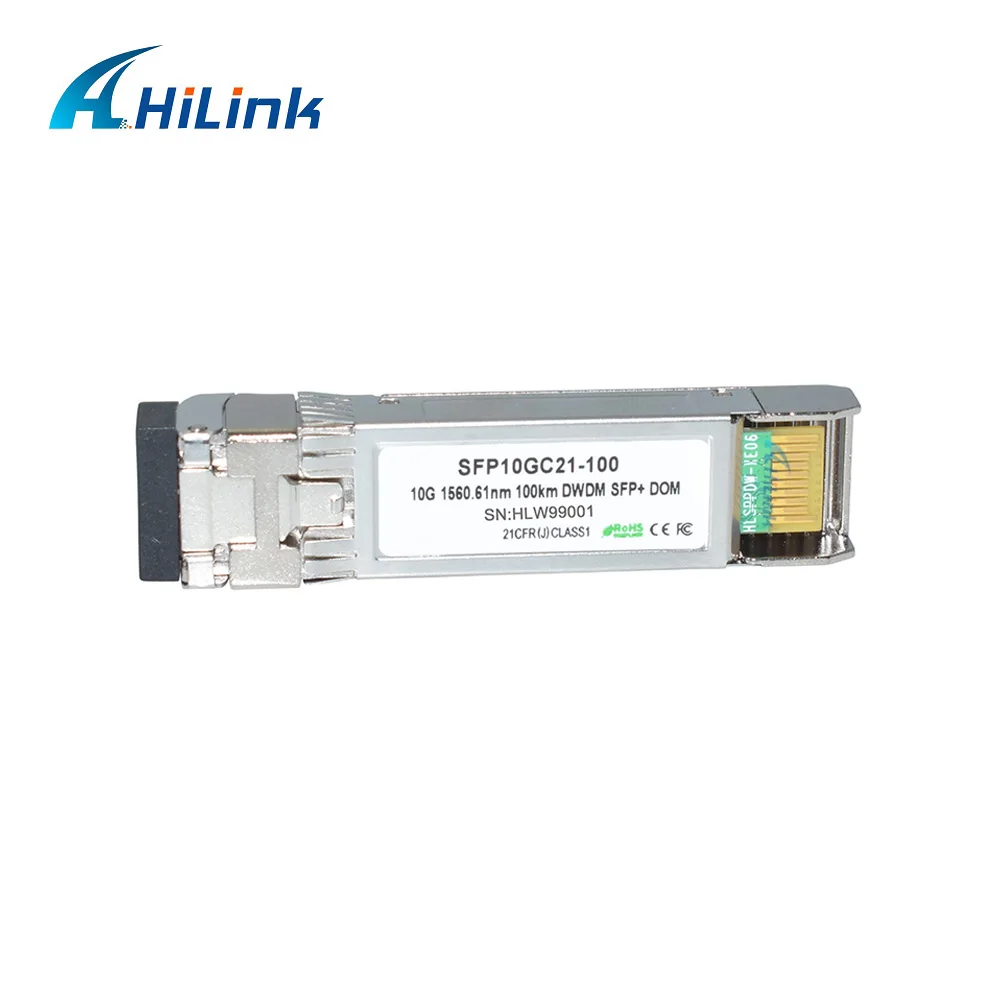 10G DWDM SFP + C21 CH61 1560.61nm 100km 26db sfp модуль приемопередатчика 100GHZ DOM|Оптоволоконное