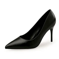 2022 new pointed toe professional work shoes women thick high heels ladies stiletto pumps