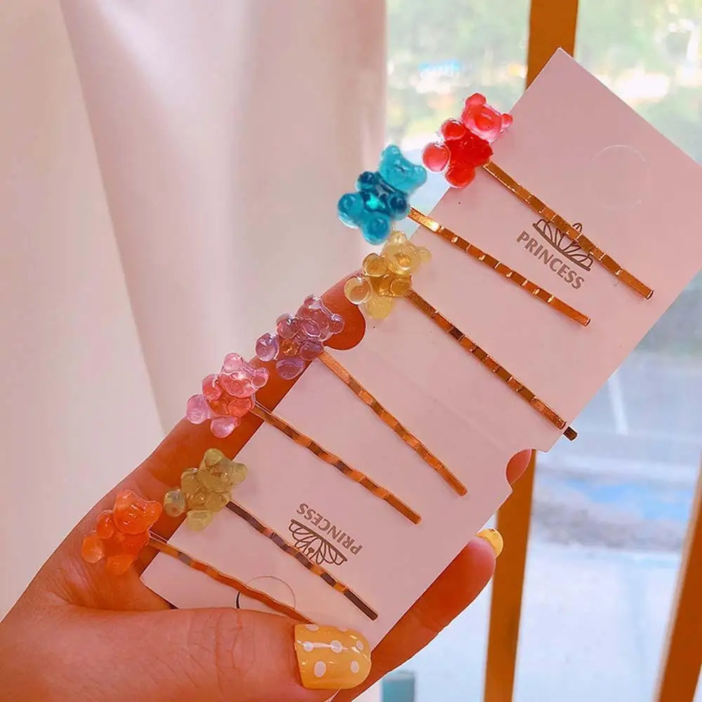 Милые заколки для волос ручной работы в виде Макарон Джуди с мультяшным медведем