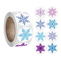 500pcs christmas snowflake stickers envelope gift cards package seal label christmas decoration gift series stationary stickers