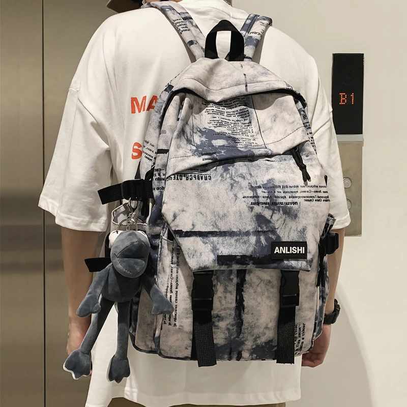 

Ladies Trendy Men Backpack Laptop Book Boy School Bag Female Nylon Women Backpacks Cool Student Male Bags College Travel Mochila