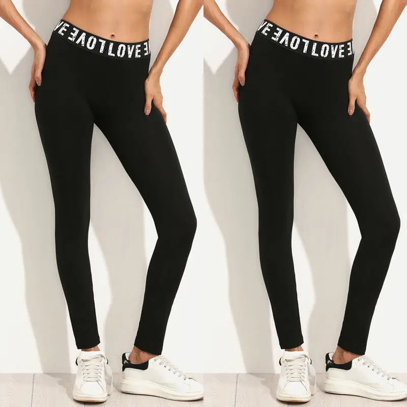 Женские спортивные Леггинсы с высокой талией черные компрессионные брюки для