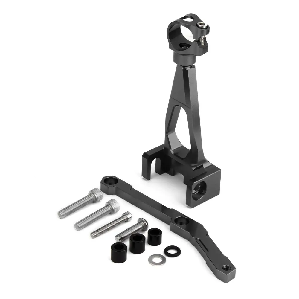 Titanium Bracket KEMiMOTO для Yamaha MT09 MT-09 FZ-09 2013 полный набор рулевой Стабилизатор демпфер и монтажный кронштейн - Цвет: Titanium Bracket