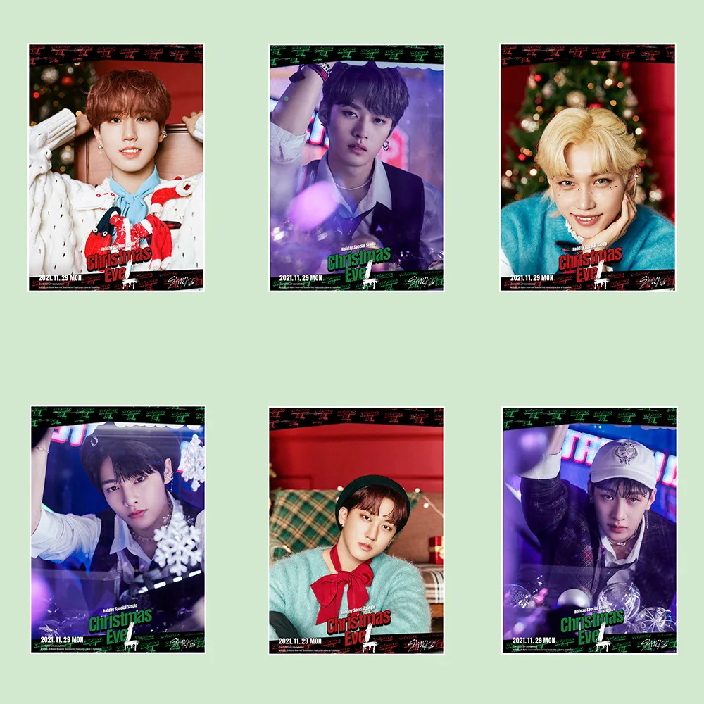 

1-2 Pcs/Set Kpop Stray Kids New Poster Christmas EveL Wall Stickers Wall Decor HD Photo Art Picture Room Home Decor Fans Gifts