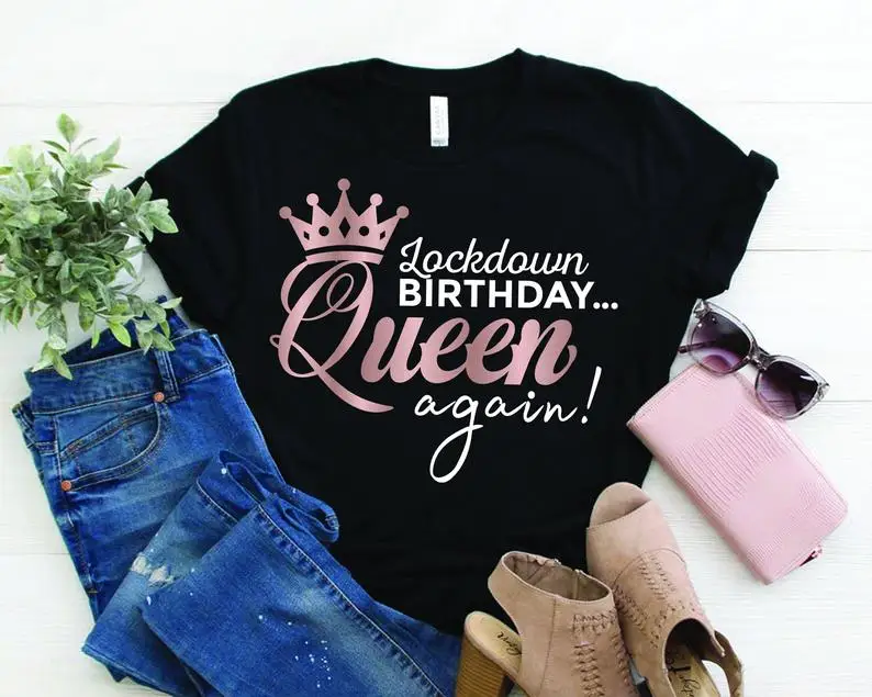 

Замок на день рождения снова футболка на день рождения queen рубашка для женщин подарок Забавный день рождения рубашка Повседневная летняя фу...
