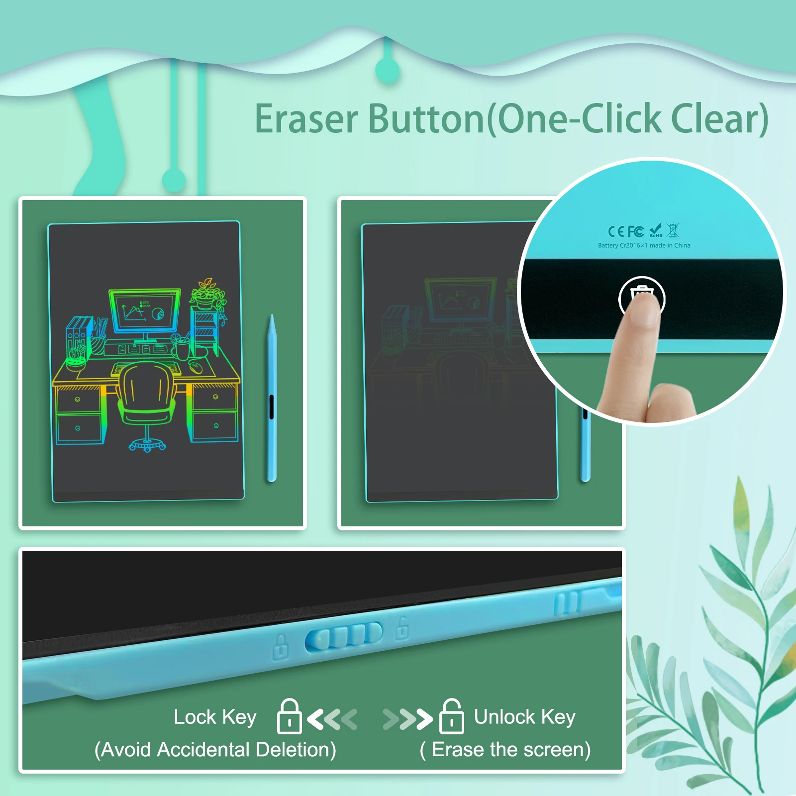 

11.5Inch LCD Writing Tablet Super Thin Full Screen Electronic Drawing Doodle Board Educational And Learning Toys For Boys&Girls