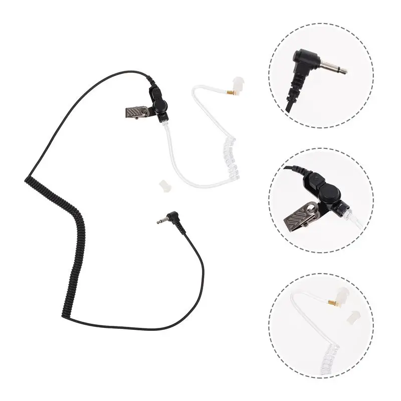 

1 Set of Conference Single-listening Headsets Portable Walkie-talkie Headphones