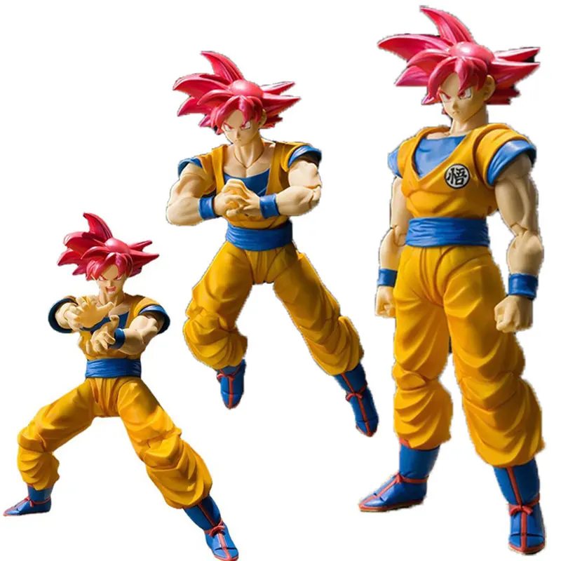 Anime Dragon Ball Red Hair Son Goku Action Model Super Saiyan Figure PVC Dragon Ball Z Movable Joint Goku Figurine Toys Gifts