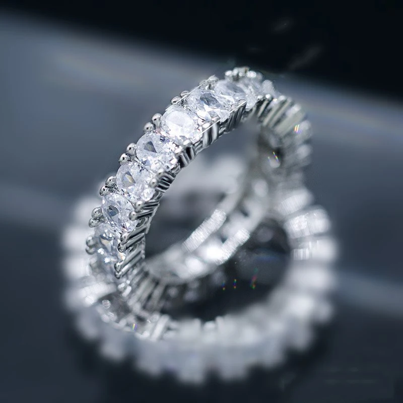 2020 модные овальные очаровательные кольца AAA в форме сердца багета с фианитами