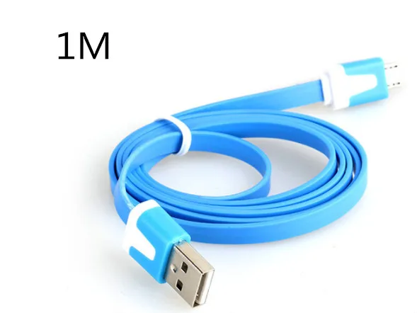 3/6/10FT (длиной 1 м/3 м) микро USB плоский лентовидный кабель для Зарядное устройство