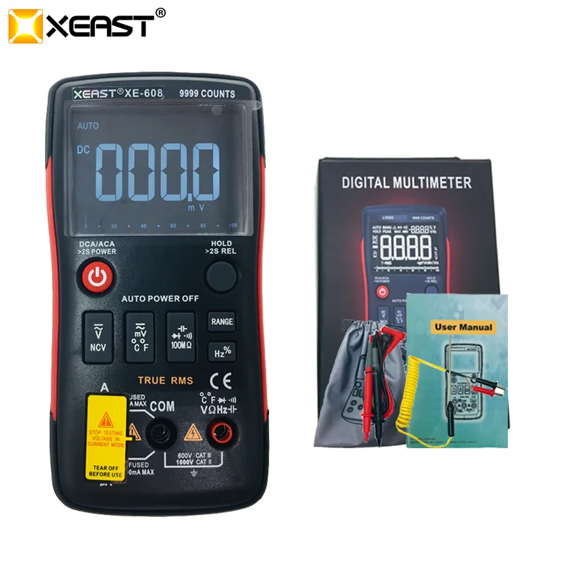 Цифровой мультиметр XEAST XE 608 True RMS с кнопкой 9999 отсчетов аналоговой гистограммой
