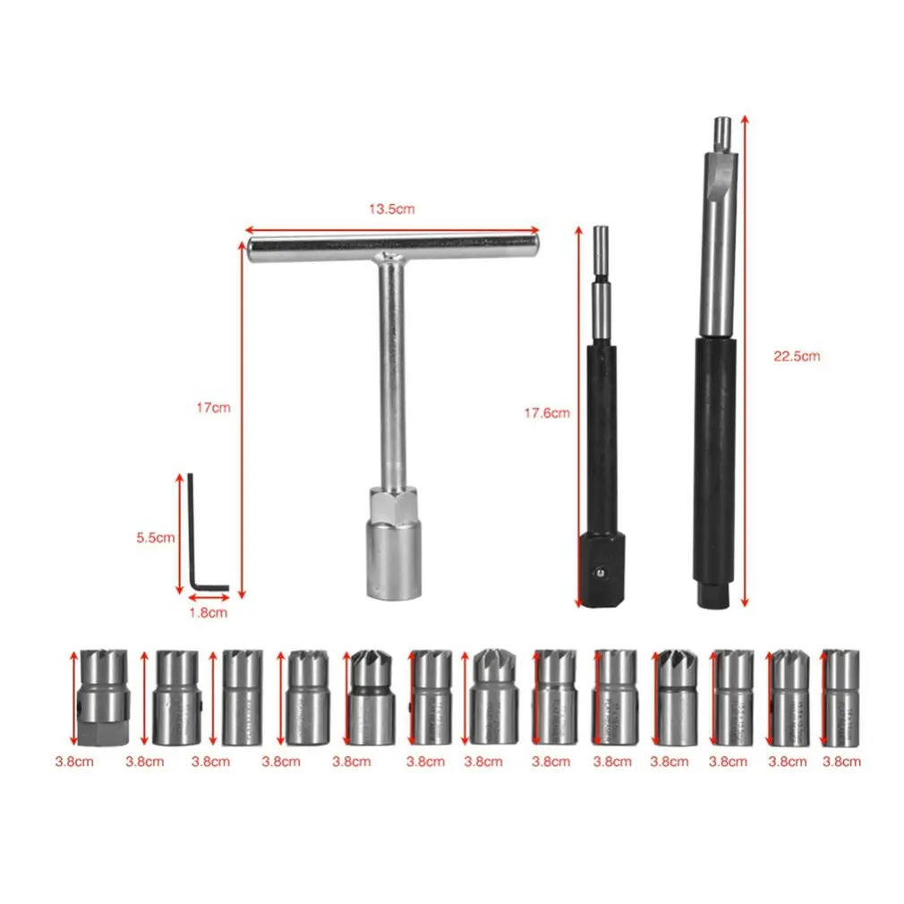 

17PC Diesel Injector Seat Cutter Cleaner Set Universal Injectors Cleaning Car Repair Tool Kit For Delphi/Bosch/Siemens/Denso