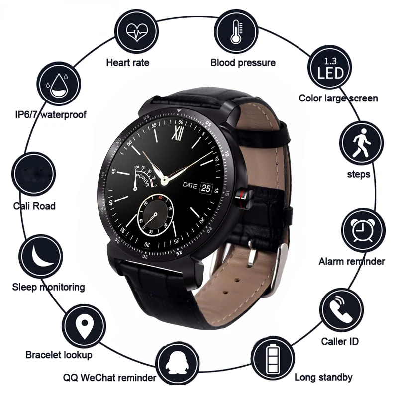 Смарт-часы K88H Plus с Bluetooth пульсометром и шаговым сном | Наручные часы