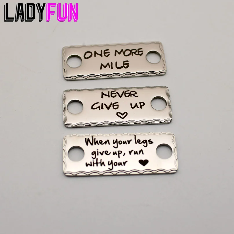 

Беговая бирка для обуви, кружевная бирка для обуви из нержавеющей стали, подвески для кроссовок, кружевные подвески