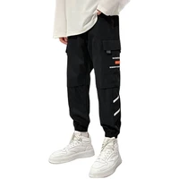 cargo pants autumn new mens casual pants cargo pants solid color fashionable pocket small foot trend pants four colors m 4xl
