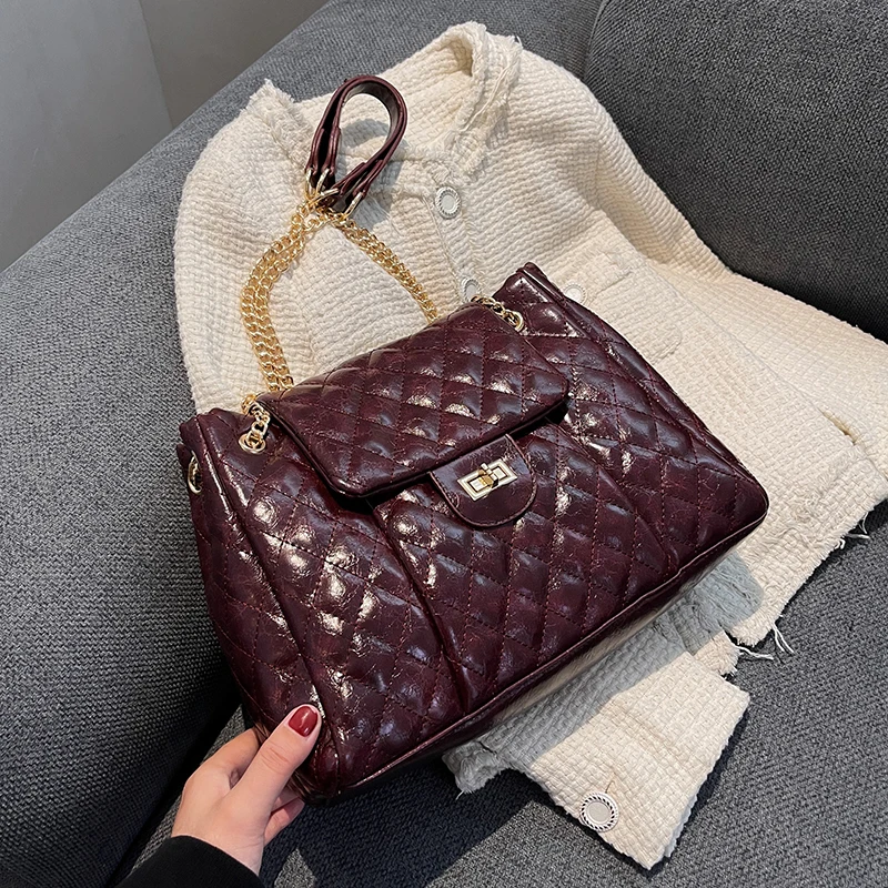 

Lingge Big Underarm Shoulder Crossbody Bags for Women 2021 hit Winter Branded Designer Luxury Fashion Handbags and Purses