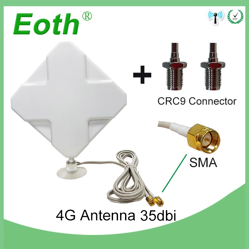 5 шт. Eoth 4G LTE антенна SMA 2 м 35dBi * коннектор IOT модемный маршрутизатор Ретранслятор +