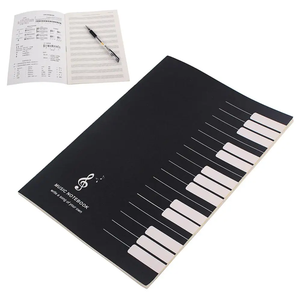 

26cm*18.5cm*1cm 32 Pages Music Notes Stave Writing Drawing Record Paper Notebook Musician Tool