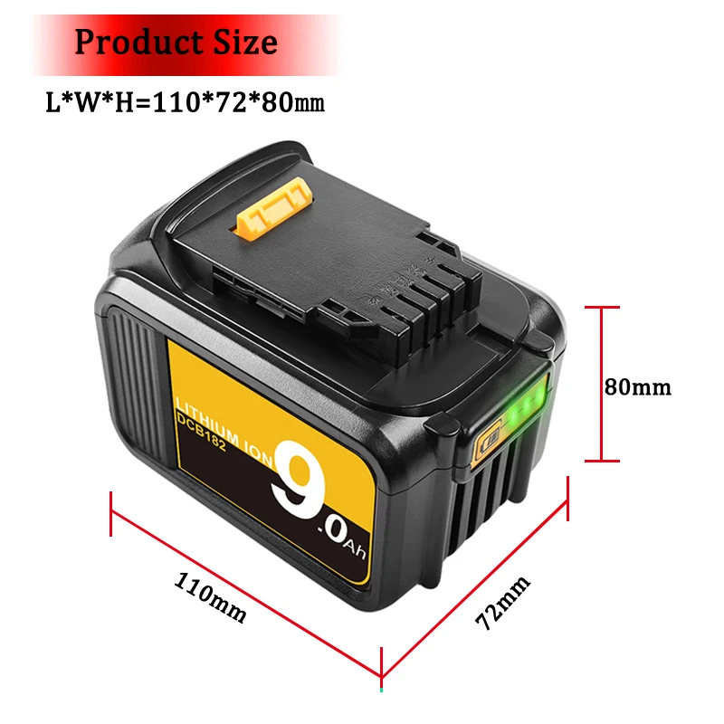 Замена аккумулятора для электроинструмента DeWalt DCB184 DCB181 DCB182 DCB200 DCD780 DCD785 DCD795 20 в 18