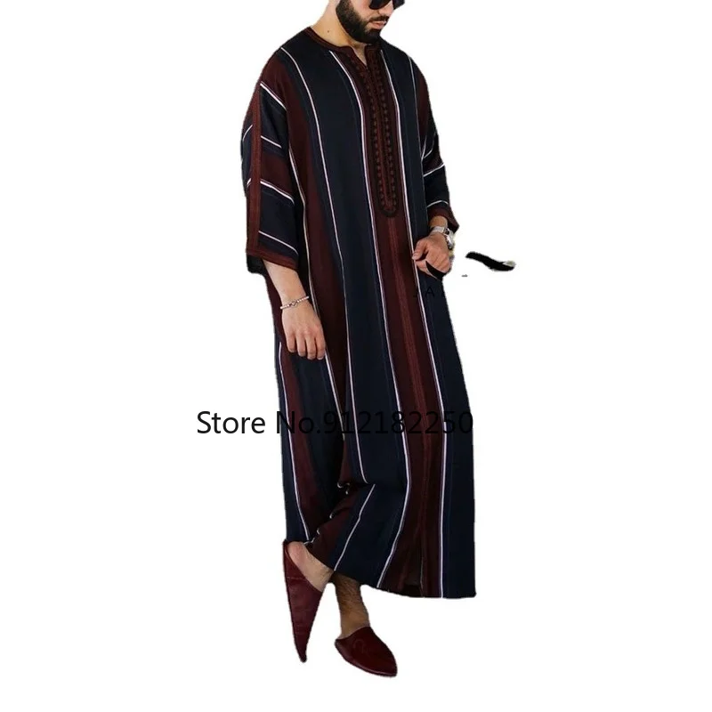 

Мужская одежда Jubba Thobe, Дубайская, мусульманская, ic, кимоно, длинный халат, саудовская мусульманская одежда, кафтан абайя, ислам, Дубай, Арабск...