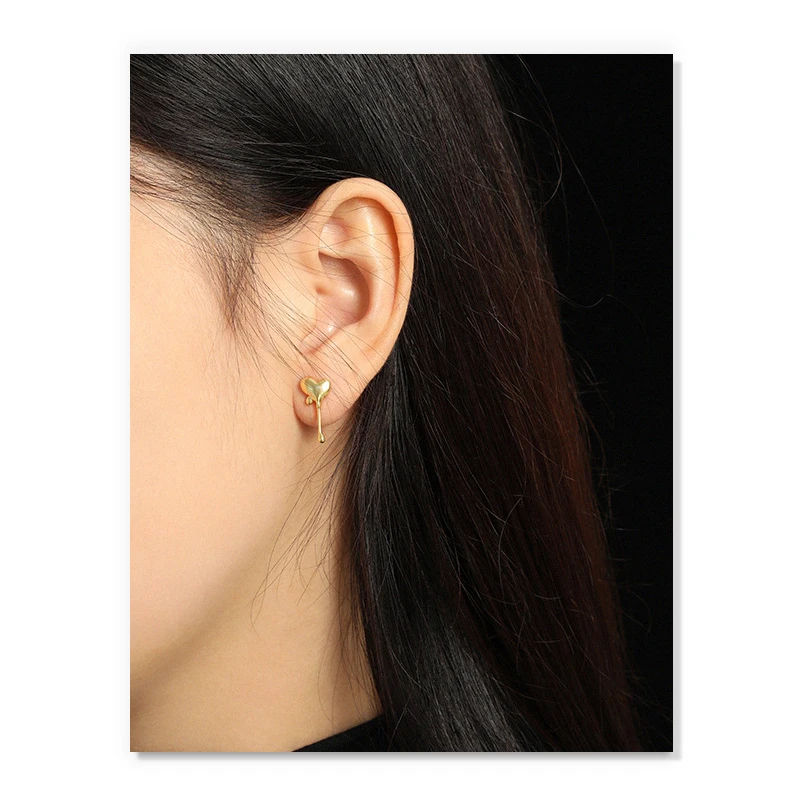 S'STEEL Heart Shape Stud Earring For Women 925 Sterling Silver Earrings Designer Love Earings Boucle Oreille Argent Fine Jewelry images - 6