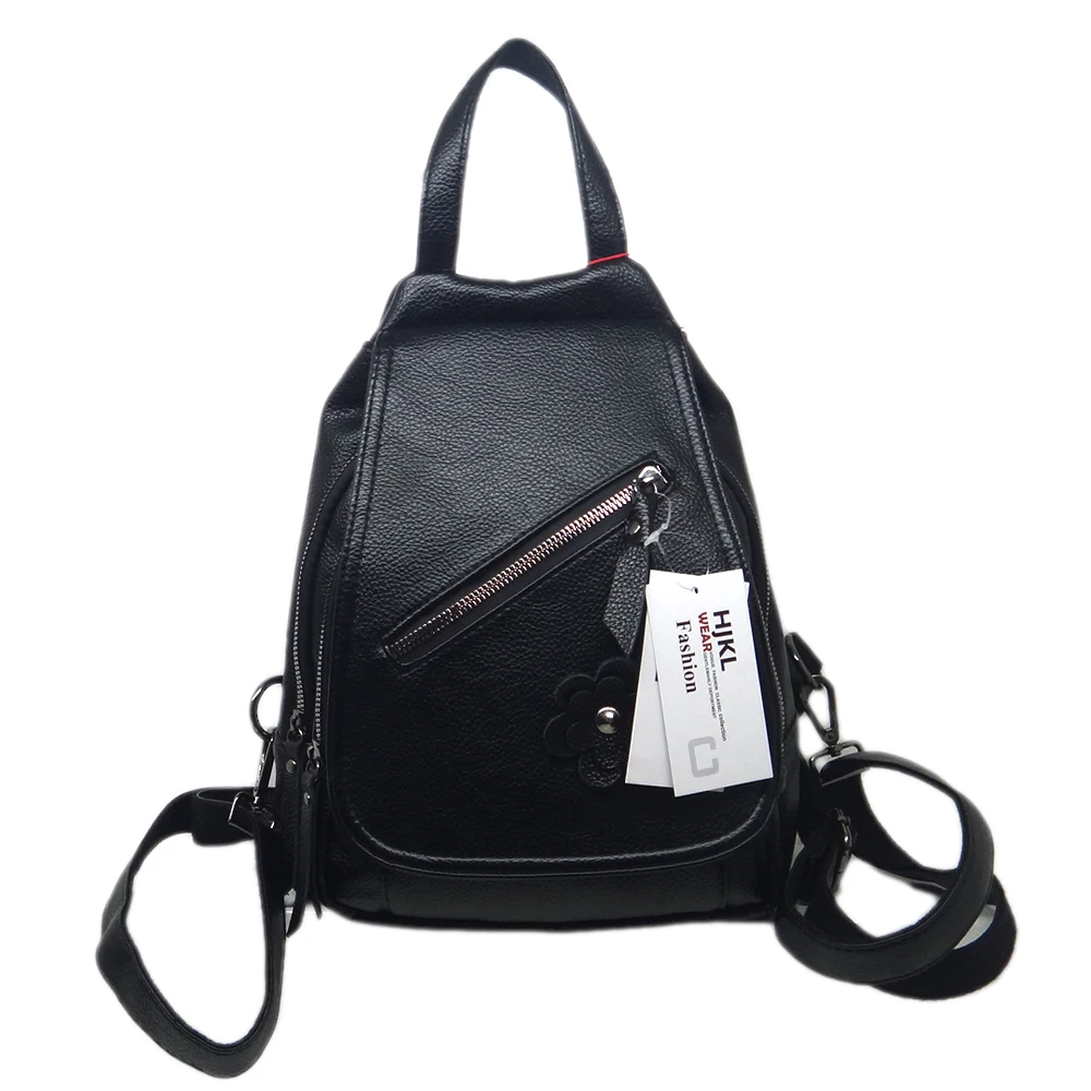 Дизайнерский женский рюкзак на молнии дамские сумочки из натуральной кожи