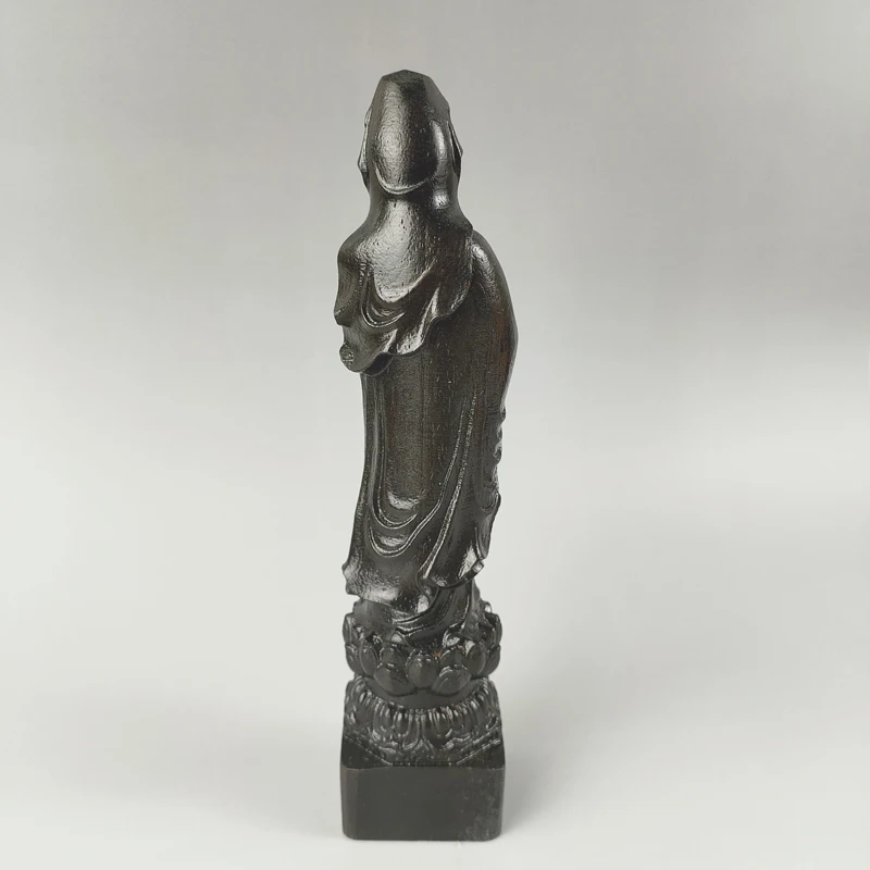 Elaborate Chinese Classical Handmade Home Decoration Collection Ebony Wood Kwan-yin Auspicious Statue / Guan yin | Дом и сад