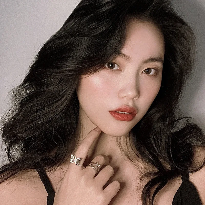 Кольца в виде бабочки с кристаллами Женские и девушки простое открытое