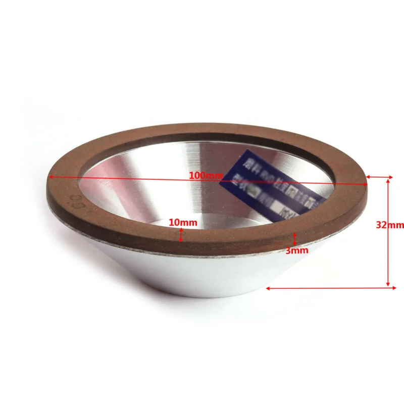 100mm смолы алмазное шлифовальное колесо отверстие 20 мм чашка заточный станок для