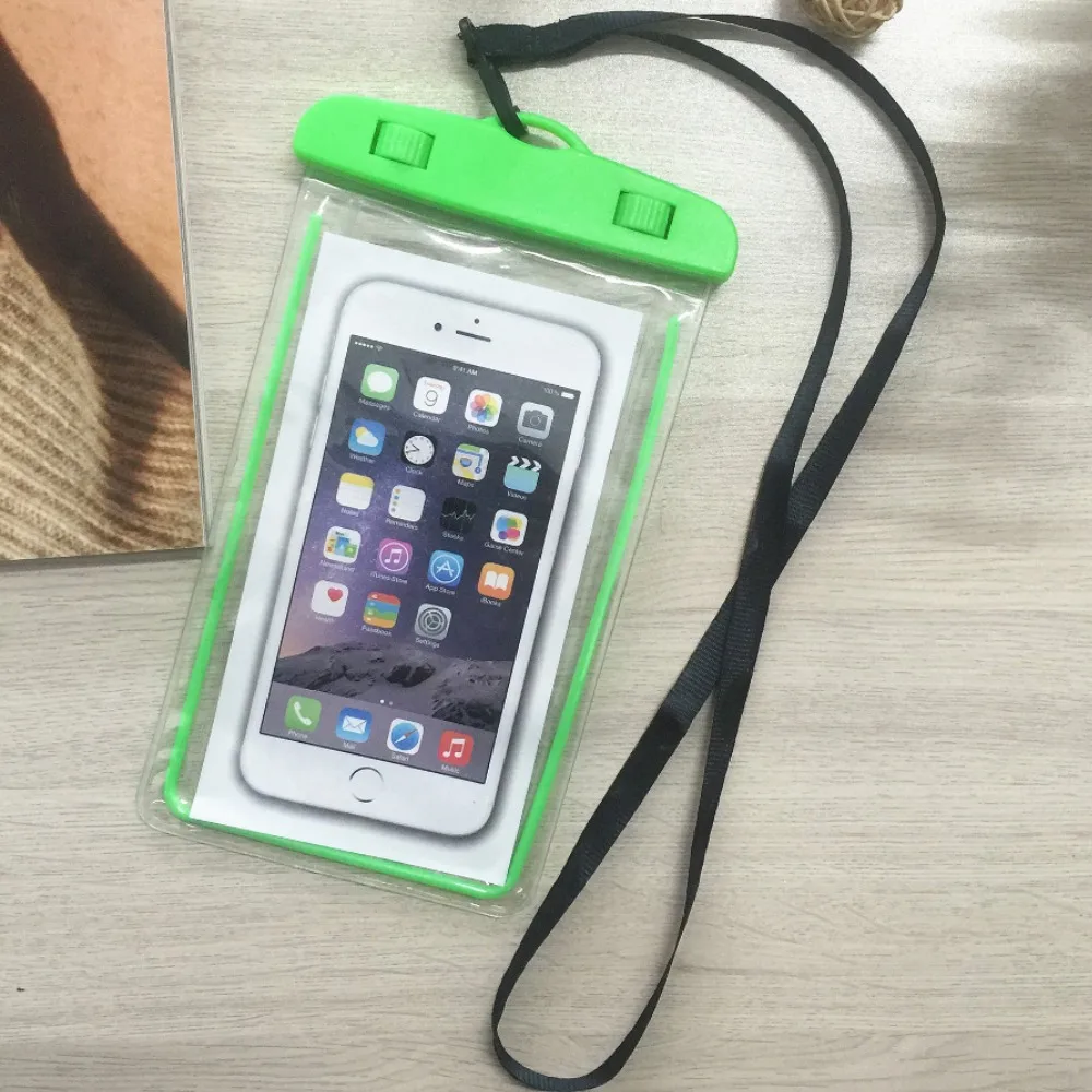 

Universal Waterproof Phone Pouch Case Drift Diving Swimming Bag Luminous Dry Bag Mobile Cover For Phone Sports Beach Pool 6 inch