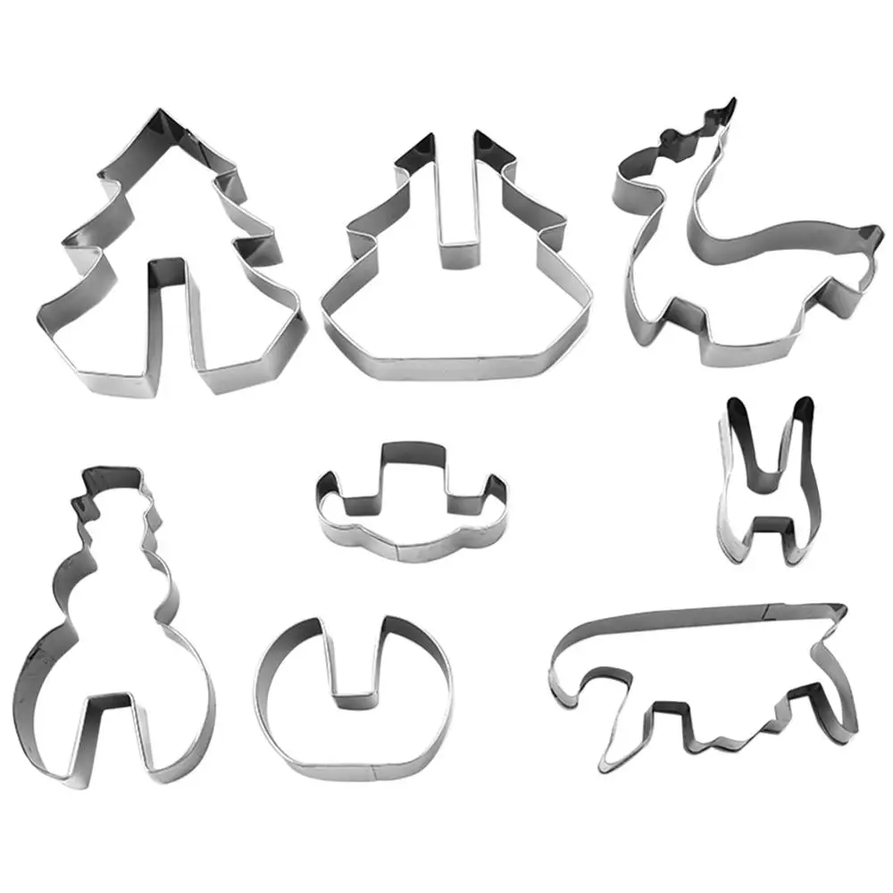 8/24 шт. Набор рождественских резаков для печенья Рождественские Формы форма