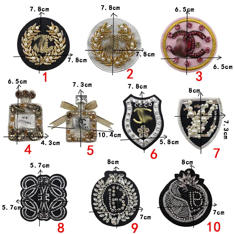 

Personalized clothing bag patch hand-stitched LOGO embroidered sequin decoration