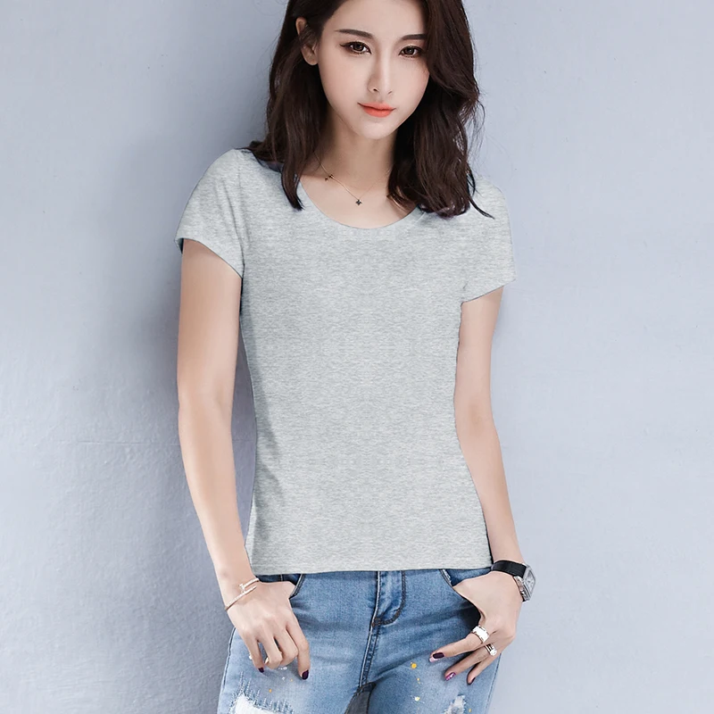 

2021 new fashion T-shirt White womens slimfit summer trendy compassionate short top