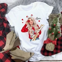 maycaur women t shirts new year winter season cute merry christmas print tshirts top t shirt ladies graphic female tee t shirt