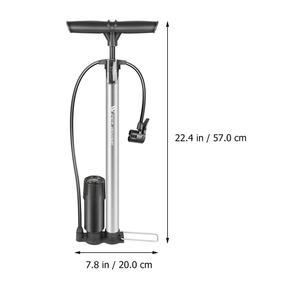 

Foot Activated Bike Pumps Portable Bike Inflator Device with Pressure Gauge