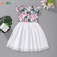 childrens girls dresses summer baby clothing 2021 new lovely flower princess style for 1 6 year babies girl party garden outfit