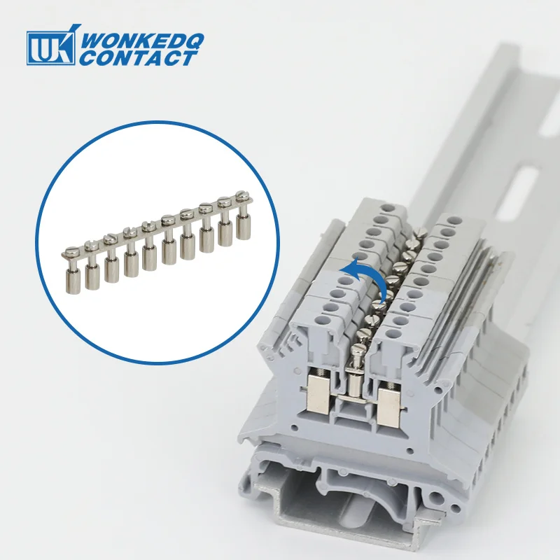 

1Pc FBI10-4 Wiring Jumpers For UK1.5N UK1.5 Connector FBI 10-4 DIN Rail UK Terminal Block Accessories Fixed Bridge