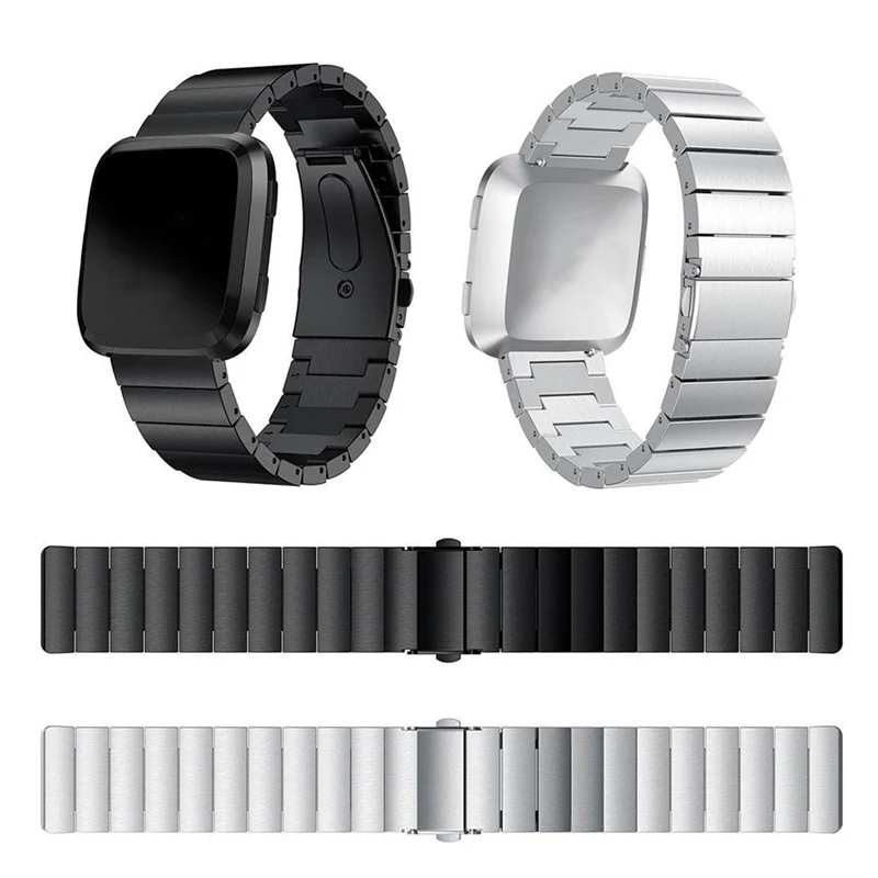 Для Fitbit Versa Браслет Смарт аксессуары из нержавеющей стали сменный ремешок для