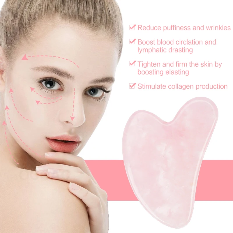 2 шт. Нефритовый массажный ролик для лица и шеи | Красота здоровье